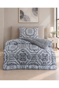 ETEHOMETEX TEK KİŞİLİK LÜX WELSOFT YORGAN SETİ DAMASK Gri 8696474232194