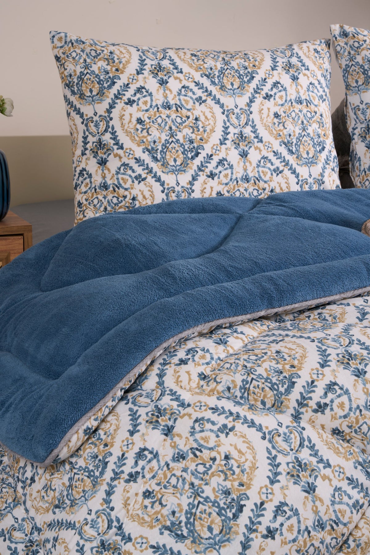 ETE HOMETEX ÇİFT KİŞİLİK LÜX WELSOFT YORGAN SETİ 195X215CM AKSU İNDİGO 8696474231943