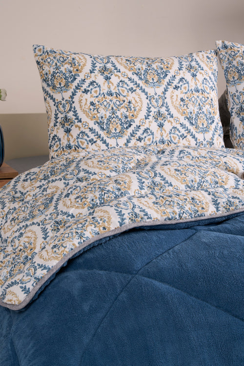 ETE HOMETEX ÇİFT KİŞİLİK LÜX WELSOFT YORGAN SETİ 195X215CM AKSU İNDİGO 8696474231943