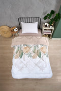 ETE HOMETEX TEK KİŞİLİK LÜX WELSOFT YORGAN SETİ ALENA BEJ 155X215CM 8696474231859