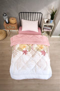 ETE HOMETEX TEK KİŞİLİK LÜX WELSOFT YORGAN SETİ ALENA PUDRA 155X215CM 8696474231928