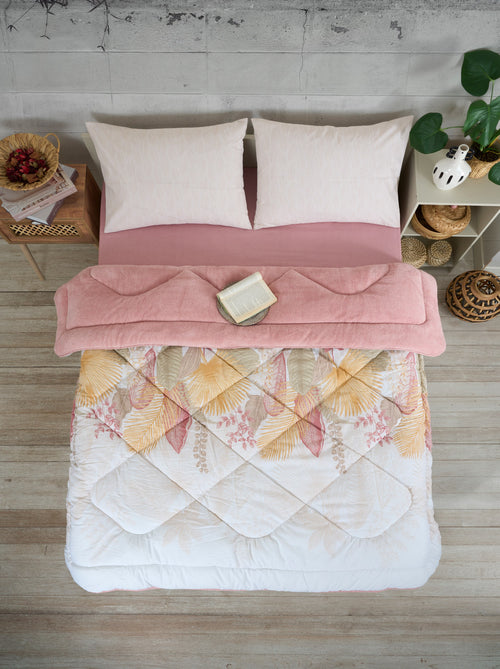ETE HOMETEX ÇİFT KİŞİLİK LÜX WELSOFT YORGAN SETİ 195X215CM ALENA PUDRA 8696474231939