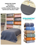 ETEHOMETEX HAVUZLU PİKE TAKIMI %100 PAMUK TEK KİŞİLİK ANTRASİT 8696474232084