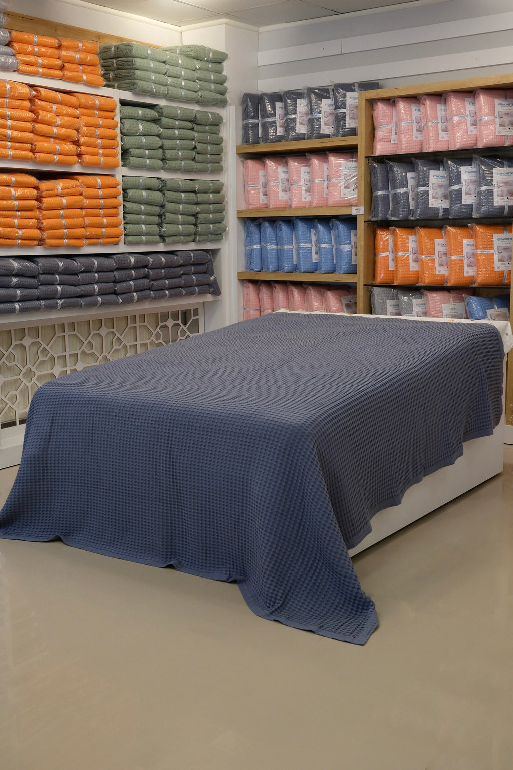 ETEHOMETEX HAVUZLU PİKE ÇİFT KİŞİLİK 220X240CM ANTRASİT 8696474231871