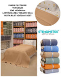 ETEHOMETEX HAVUZLU PİKE TAKIMI %100 PAMUK TEK KİŞİLİK BEJ 8696474232085