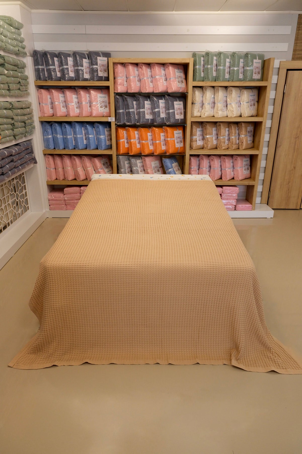 ETEHOMETEX HAVUZLU PİKE ÇİFT KİŞİLİK 220X240CM BEJ 8696474231656