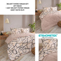ETE HOMETEX ÇİFT KİŞİLİK LÜX WELSOFT YORGAN SETİ 195X215CM EFEKT BEJ 8696474231962