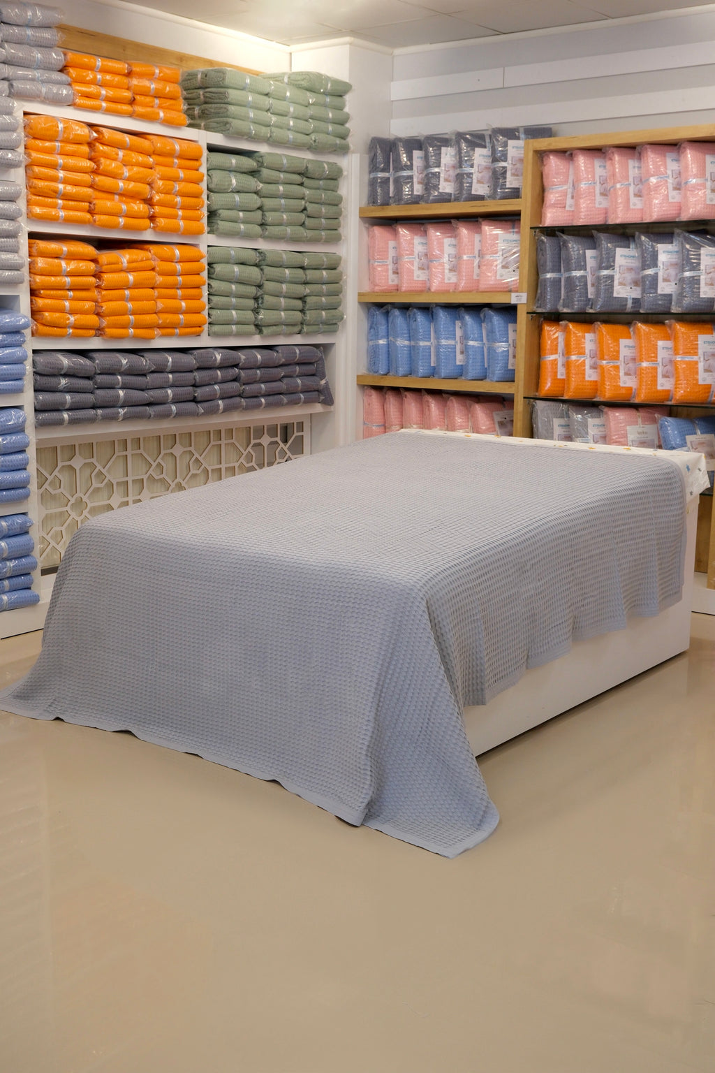 ETEHOMETEX HAVUZLU PİKE ÇİFT KİŞİLİK 220x240cm GRİ 8696474231653