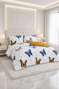 ETE HOMETEX ÇİFT KİŞİLİK LÜX WELSOFT YORGAN SETİ 195X215CM KELEBEK HARDAL 8696474232007