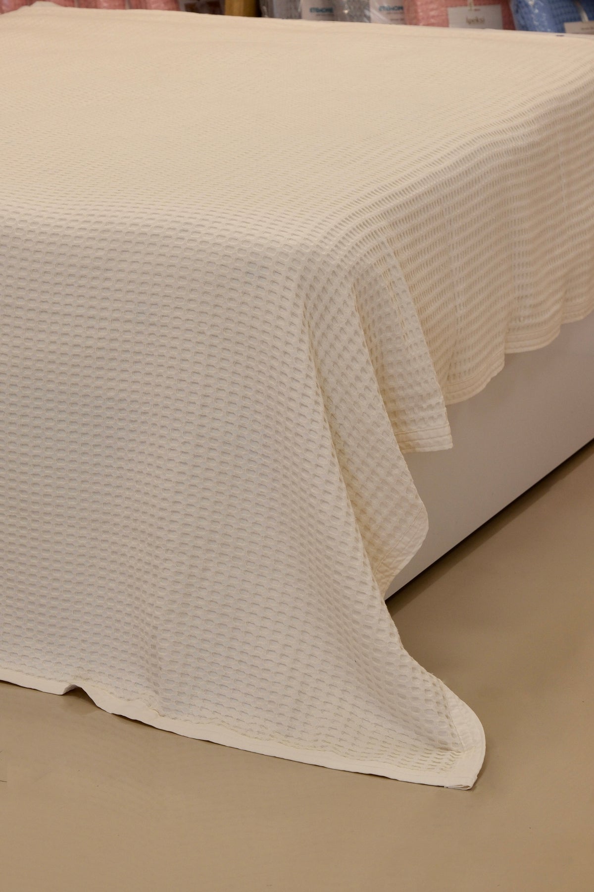 ETEHOMETEX HAVUZLU PİKE ÇİFT KİŞİLİK 220X240CM KREM 8696474231654