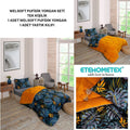 ETE HOMETEX TEK KİŞİLİK LÜX WELSOFT YORGAN SETİ MONESTERA HARDAL 155X215CM 8696474231960