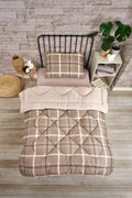 ETE HOMETEX TEK KİŞİLİK LÜX WELSOFT YORGAN SETİ SAFİR BEJ 155X215CM 8696474231849