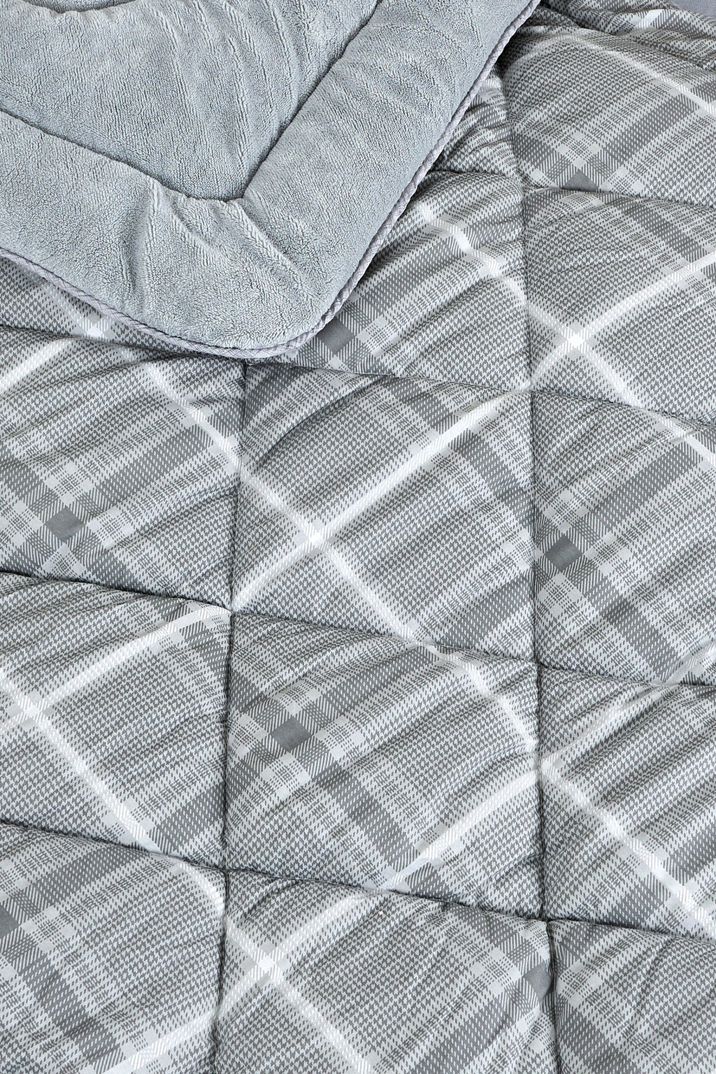 ETE HOMETEX TEK KİŞİLİK LÜX WELSOFT YORGAN SETİ SAFİR GRİ 155X215CM 8696474231850