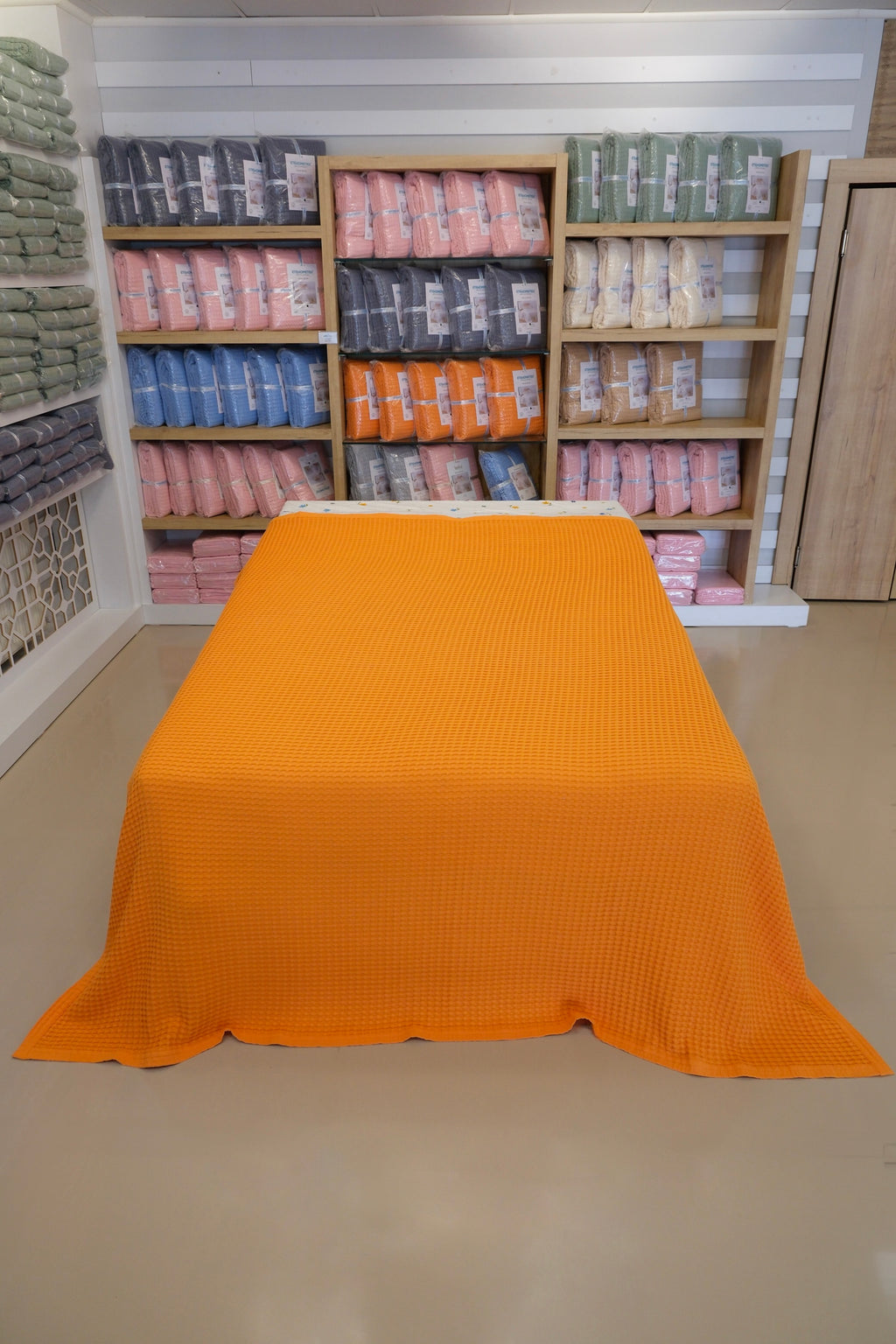 ETEHOMETEX HAVUZLU PİKE ÇİFT KİŞİLİK 220X240CM TURUNCU 8696474231655