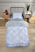 ETE HOMETEX TEK KİŞİLİK LÜX WELSOFT YORGAN SETİ ZEBRA GRİ 155X215CM 8696474231935