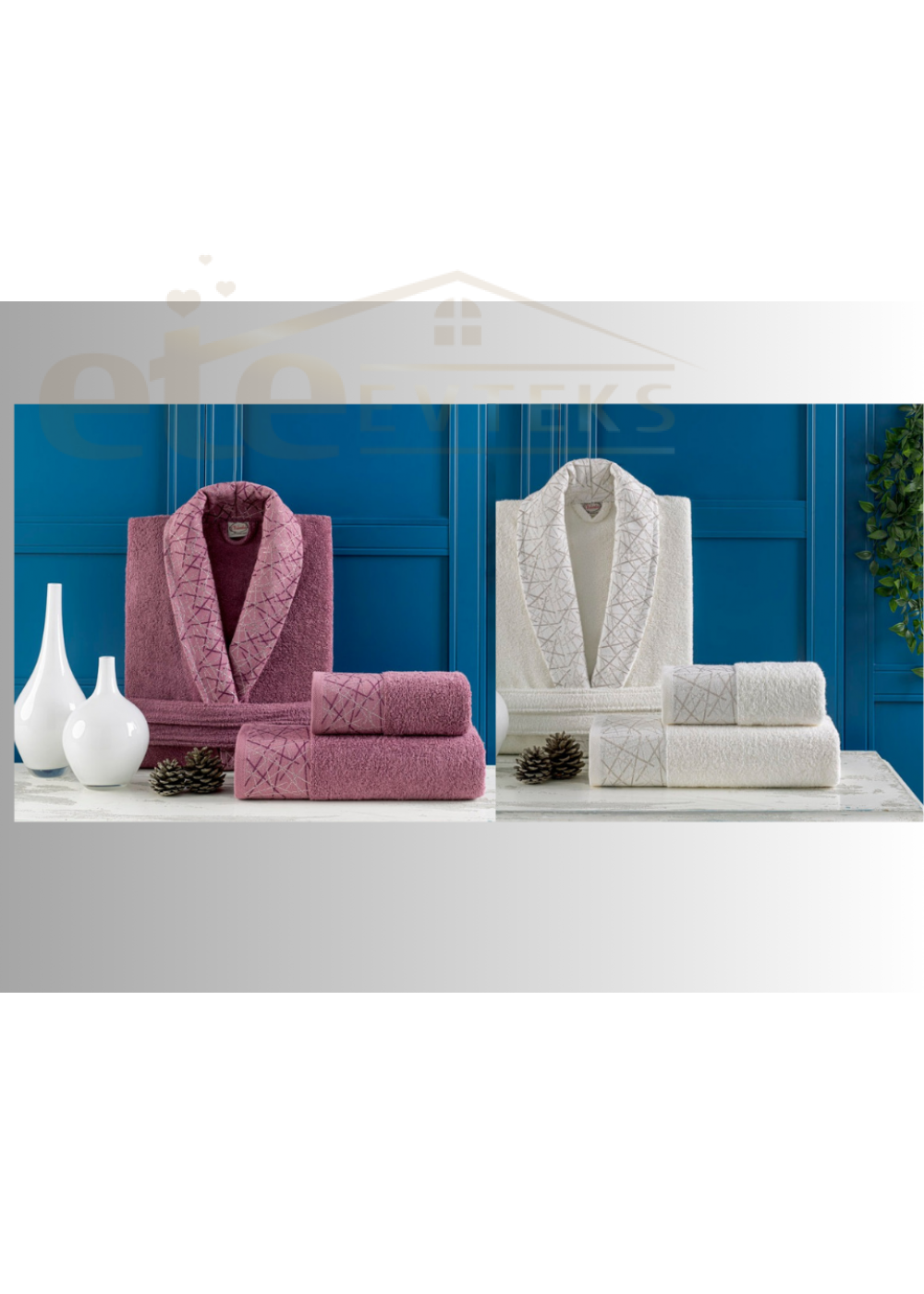 VOLENKA GALAXY 6 PARÇA AİLE BORNOZ SETİ MÜRDÜM KREM 8696474231487 VOLENKA GALAXY 6 PARÇA AİLE BORNOZ SETİ MÜRDÜM KREM 8696474231487