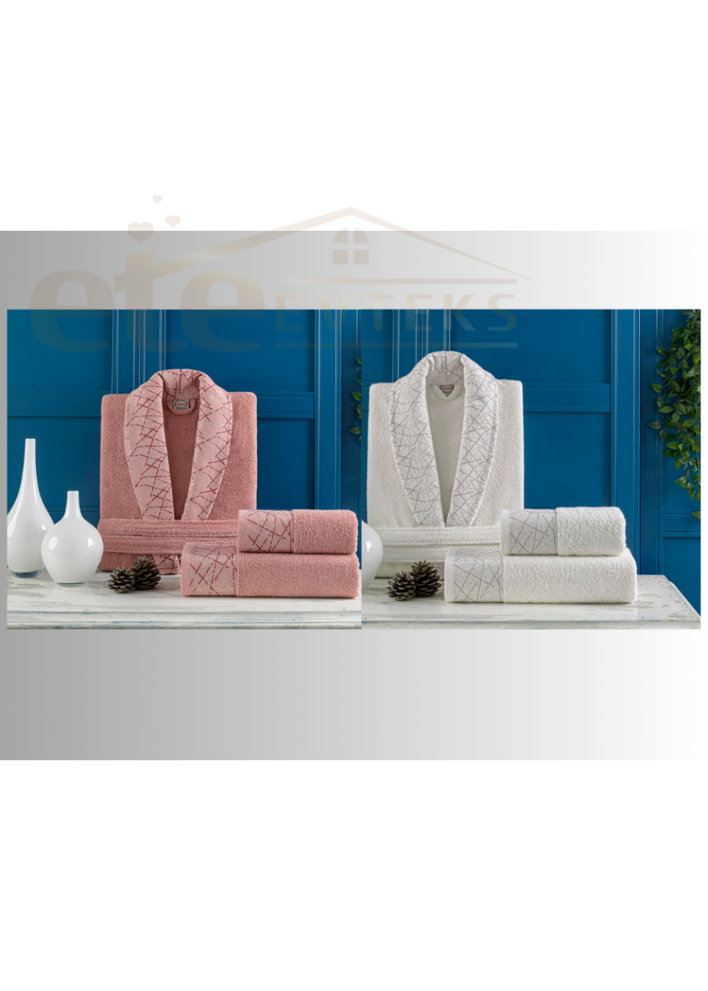 VOLENKA GALAXY 6 PARÇA AİLE BORNOZ SETİ PUDRA KREM 8696474231488 VOLENKA GALAXY 6 PARÇA AİLE BORNOZ SETİ PUDRA KREM 8696474231488