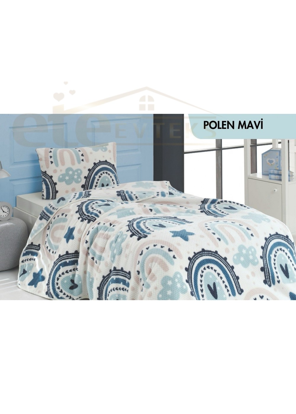 MERİNOS URBAN DREAM BATTANİYE YATAK ÖRTÜSÜ SETİ 2 PRÇ POLEN MAVİ TEK KİŞİLİK 8696474231821 MERİNOS URBAN DREAM BATTANİYE YATAK ÖRTÜSÜ SETİ 2 PRÇ POLEN MAVİ TEK KİŞİLİK 8696474231821
