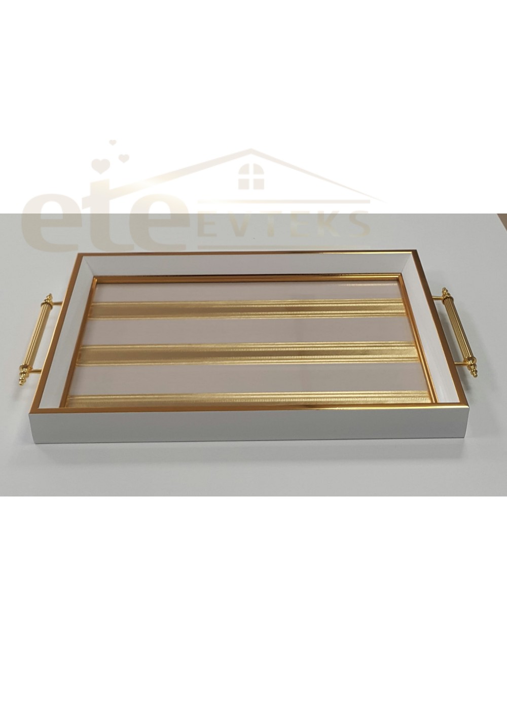 LÜX GOLD ÇAY SUNUM TEPSİSİ ÇİZGİ5046 8696474231540 LÜX GOLD ÇAY SUNUM TEPSİSİ ÇİZGİ5046 8696474231540