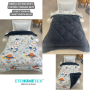 ETE HOMETEX TEK KİŞİLİK LÜX WELSOFT YORGAN ASTRONOT ANTRASİT 155X215CM 8696474231858