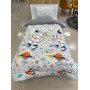 ETE HOMETEX TEK KİŞİLİK LÜX WELSOFT YORGAN ASTRONOT GRİ 155X215CM 8696474231857