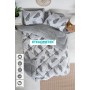 ETE HOMETEX ÇİFT KİŞİLİK WELSOFT YORGAN 195X215CM YAPRAK DESEN GRİ 8696474231661